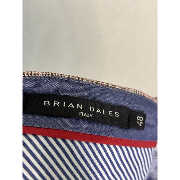 Brian Dales Mens Academia Hipster Plaid Tapered Slacks Size 34 X 34 Preppy Italy - Picture 3 of 9